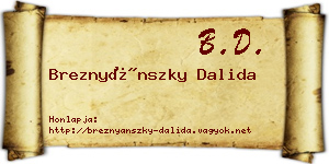 Breznyánszky Dalida névjegykártya